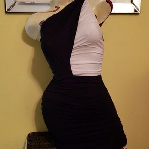 Black and white bebe dress